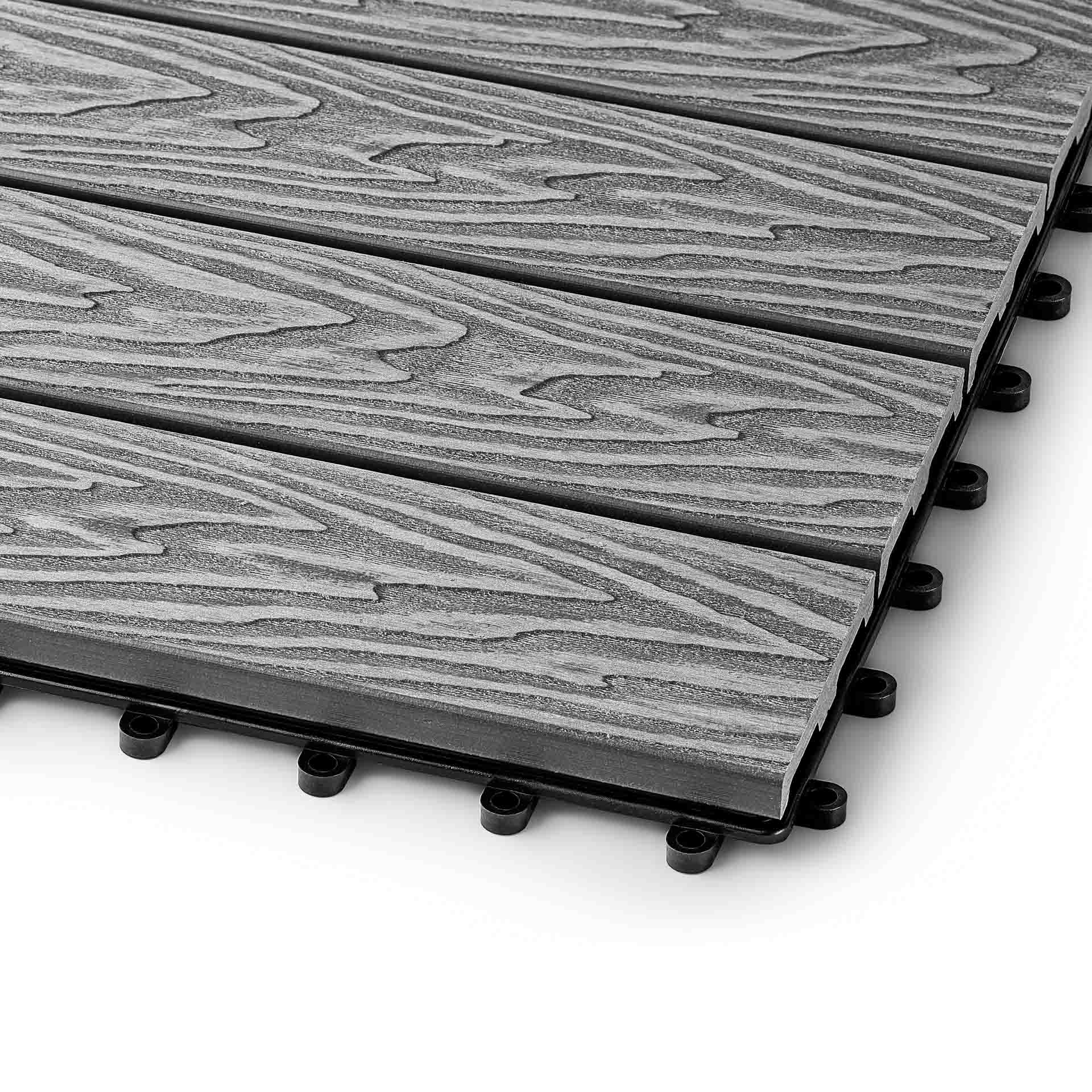 Садовая плитка EasyDecking 300х300х21 Серый (в 1 уп. - 11 шт., 1 м2)