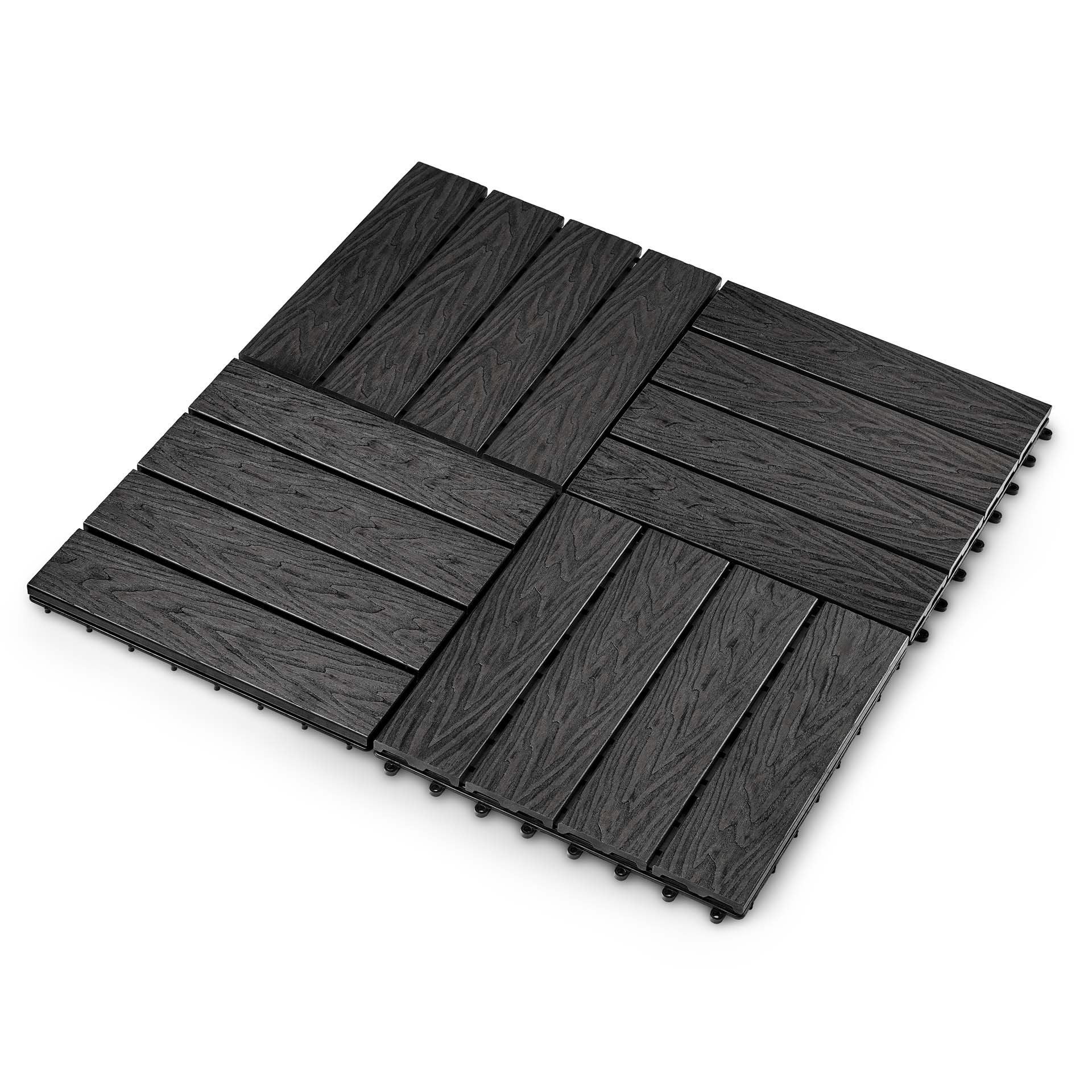 Садовая плитка EasyDecking 300х300х21 Черное дервео (в 1 уп. - 11 шт., 1 м2)