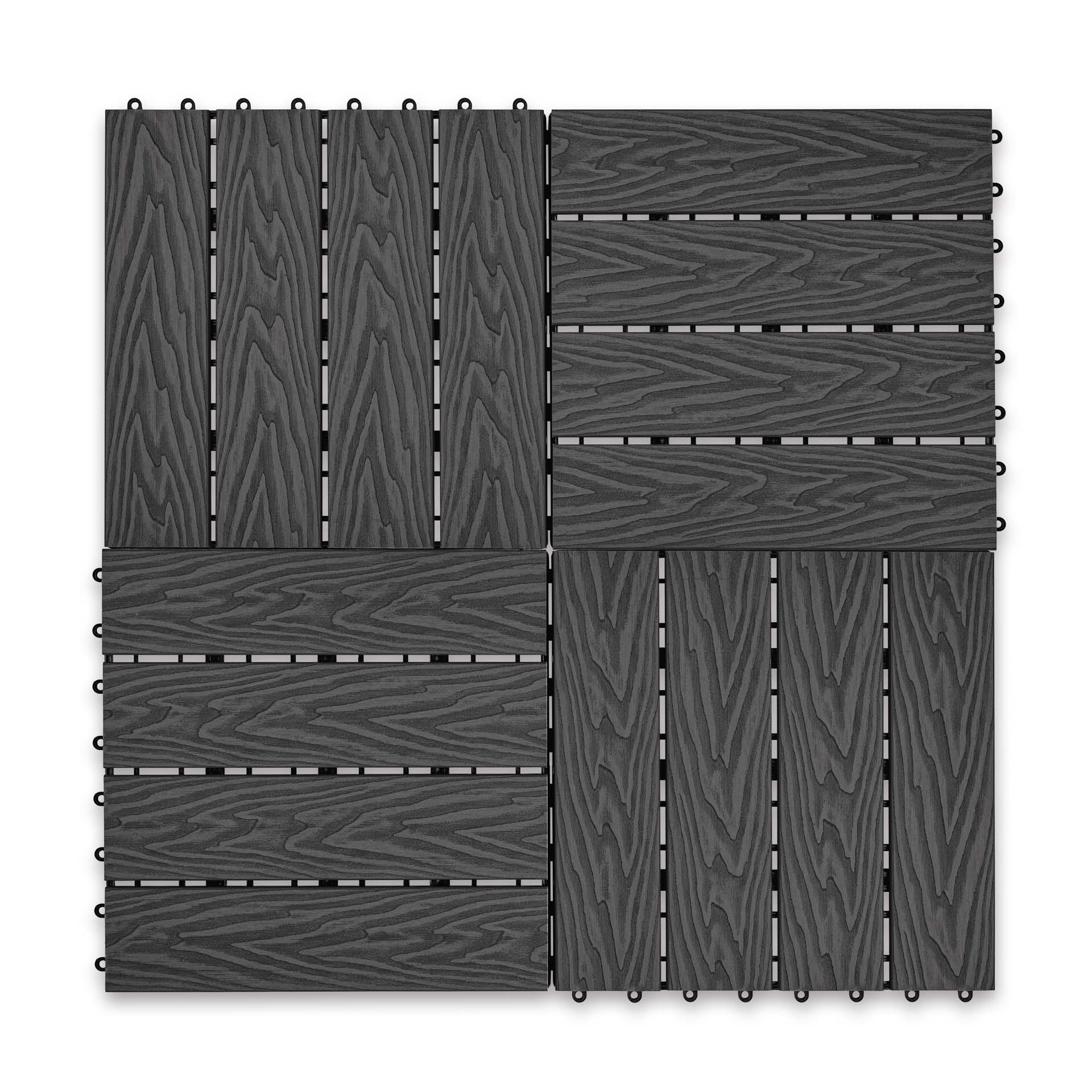 Садовая плитка EasyDecking 300х300х21 Черное дервео (в 1 уп. - 11 шт., 1 м2)