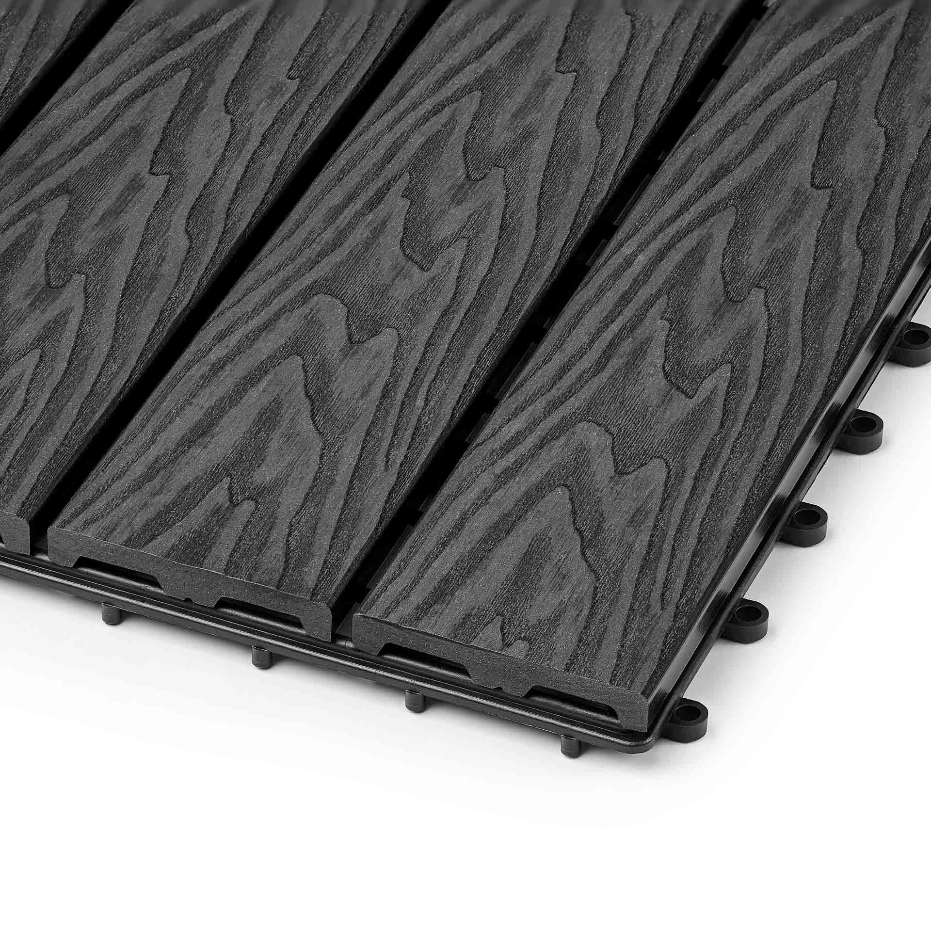 Садовая плитка EasyDecking 300х300х21 Черное дервео (в 1 уп. - 11 шт., 1 м2)