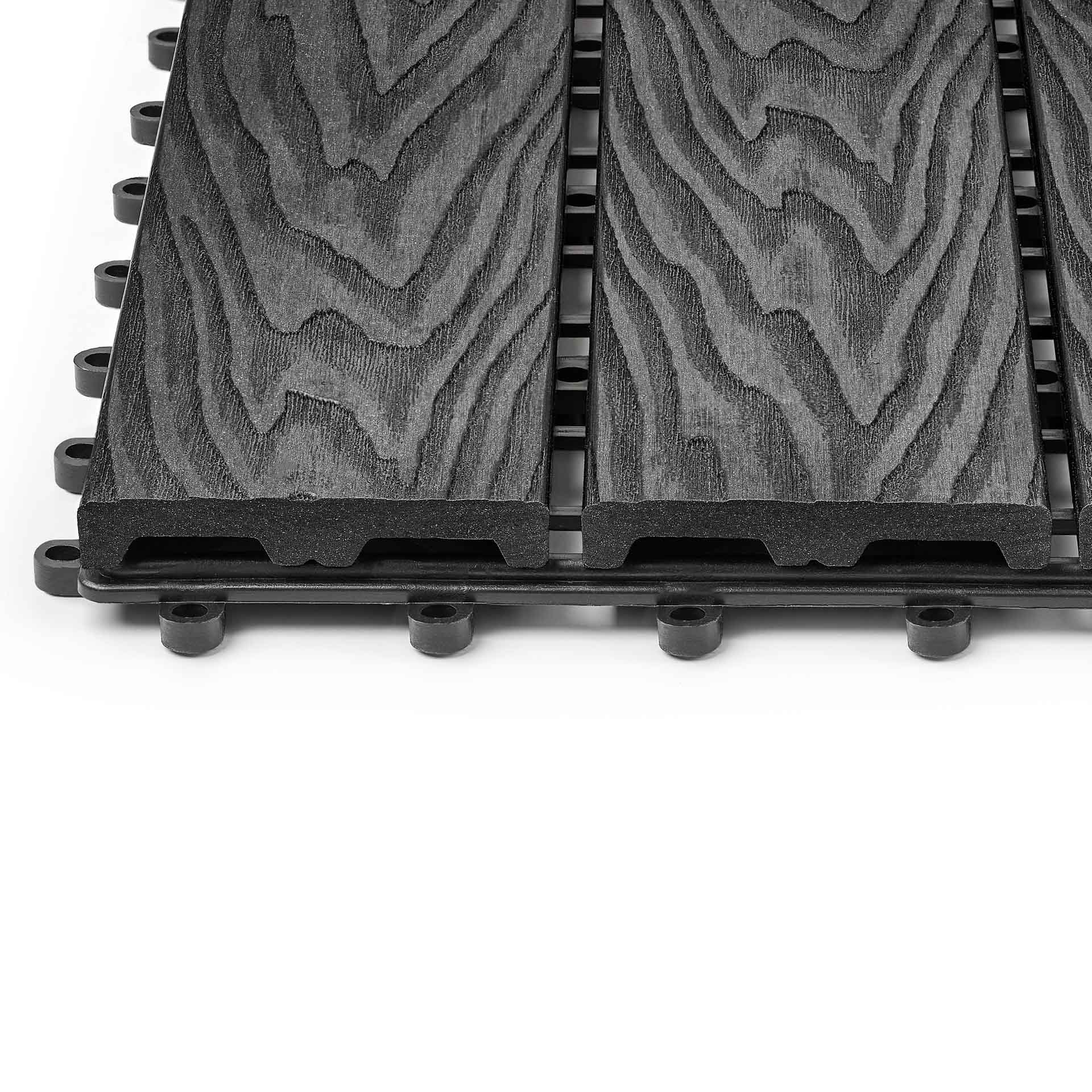 Садовая плитка EasyDecking 300х300х21 Черное дервео (в 1 уп. - 11 шт., 1 м2)