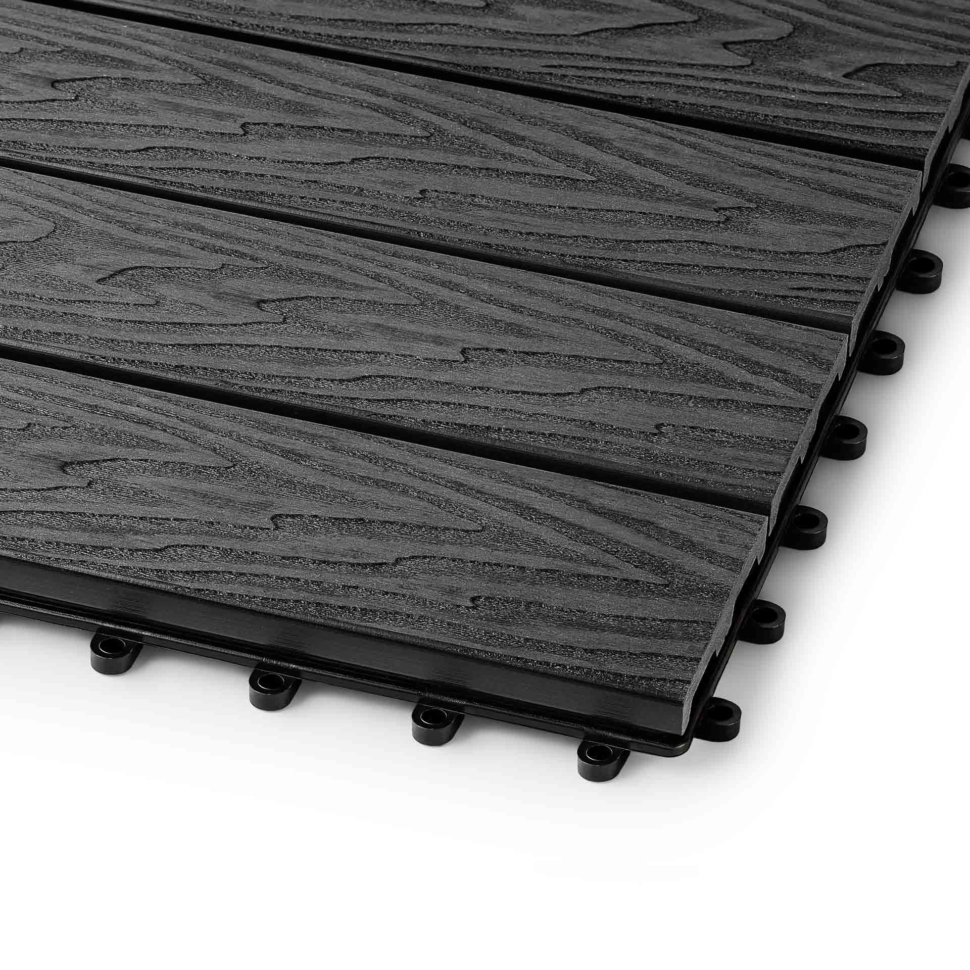 Садовая плитка EasyDecking 300х300х21 Черное дервео (в 1 уп. - 11 шт., 1 м2)