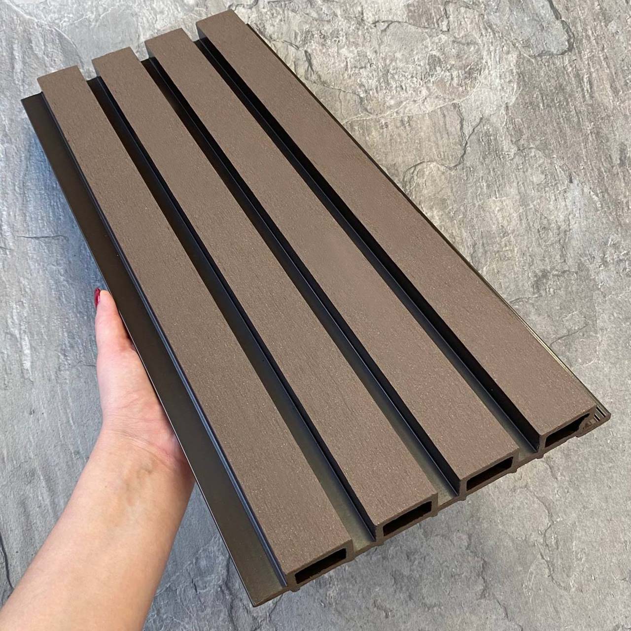 Фасадная реечная панель EasyDecking Вуд-Икс 219х26х3010 Венге Шлифованная