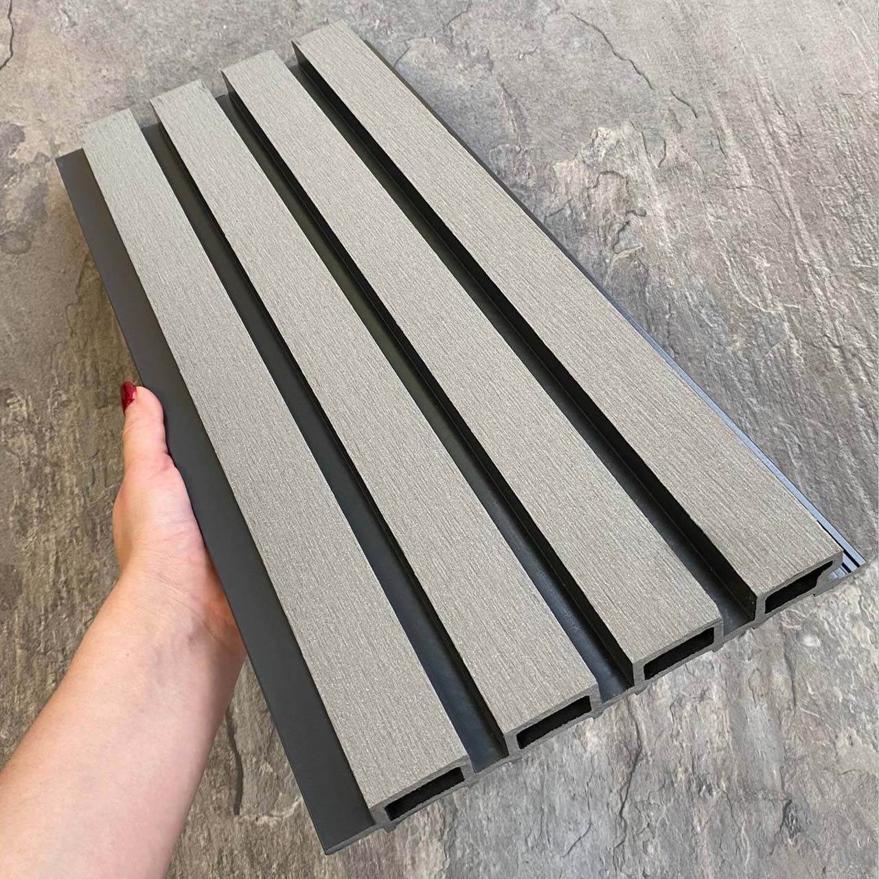Фасадная реечная панель EasyDecking  Вуд-Икс 219х26х3010 Серый Шлифованная