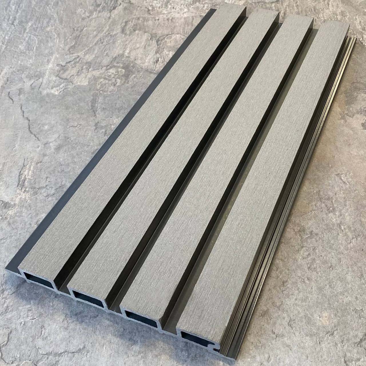 Фасадная реечная панель EasyDecking  Вуд-Икс 219х26х3010 Серый Шлифованная
