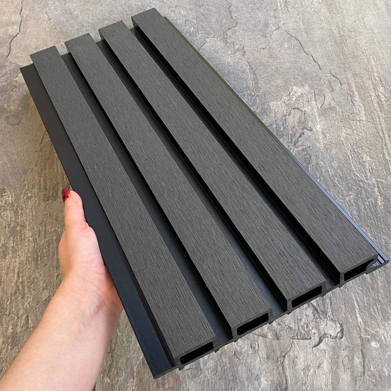 Фасадная реечная панель EasyDecking Вуд-Икс 219х26х3010 Черное дерево Шлифованная
