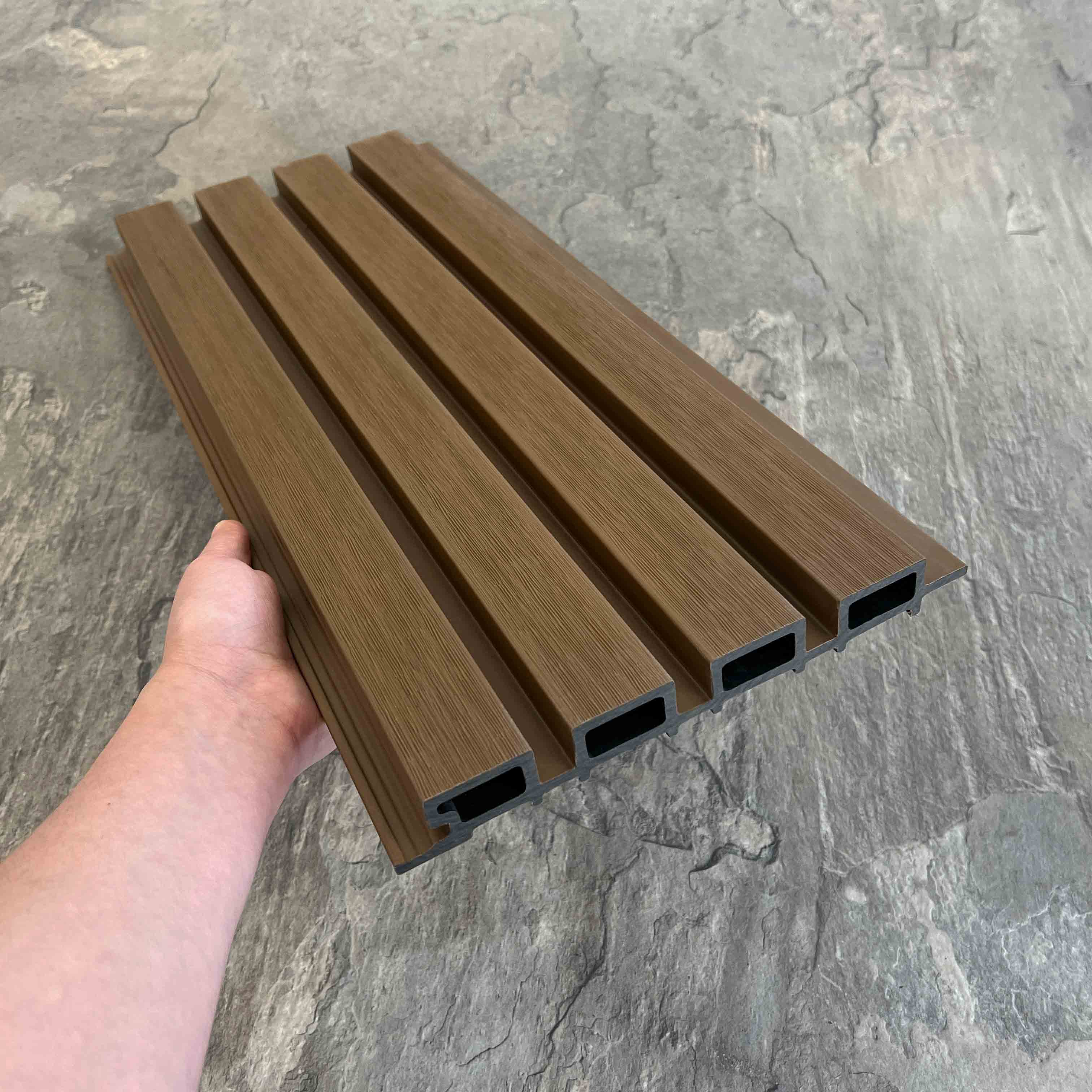 Фасадная реечная панель EasyDecking Ко-Экструзия 219х26х4010 Тик