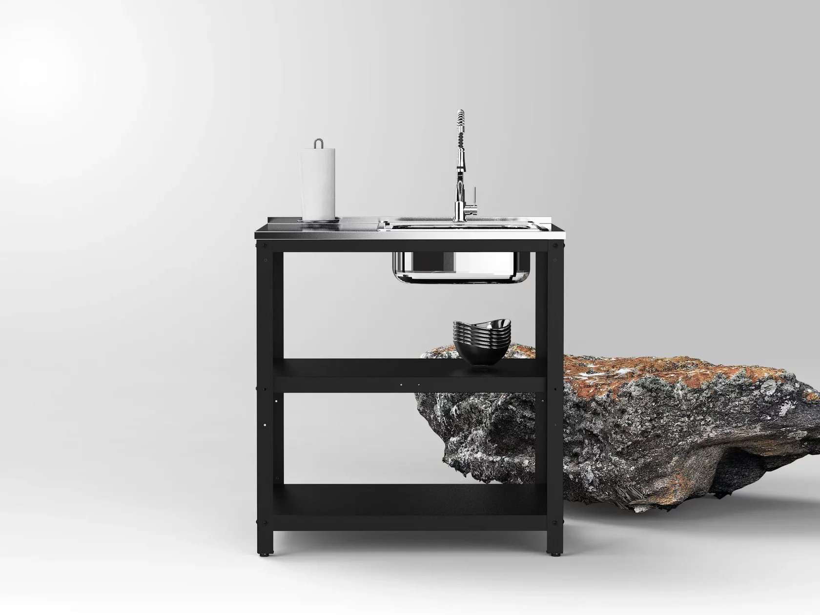 СТОЛ-МОЙКА - СЕВЕРНОЕ ЗАТМЕНИЕ, БЕЗ ОБШИВКИ, СЛЕВА